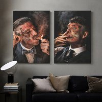 1pc frameless canvas painting Gangster Legends Arthur Thomas Shelby Portrait Mafia Figure Poster Canvas Painting Wall Art Pictur