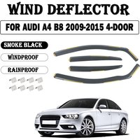 Wind Deflectors for Audi A4 B8 2009-2015 4-Door Saloon 4pc Set Rain Sun Visors