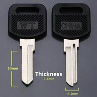 4PC Office Desk Key Embryo Set Single Side Toothed Key for File Cabinet Drawer - Office Furniture Accessory