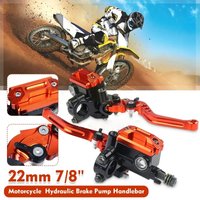 1pair 22mm CNC Adjustable Motorcycle Hydraulic Brake Clutch Master Cylinder Lever Pump For 7/8" Handlebar Dirt Bike ATV Scooter