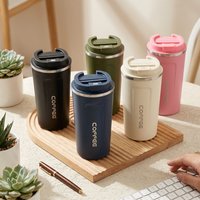 510ML Thermal Coffee Travel Mug 304 Stainless Steel Insulated Tumbler Leakproof Double Wall Thermos Cup Water Bottle With Lid