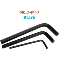 M0.7-M17 Allen Keys Hex Wrench L Shaped Black Flat Head Hexagonal Keys Home Hand Tools L-type Repair Tools