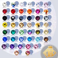 QIAO 2088 Hotfix Class Rhinestone 8 Big 8 Small Flatback Top Quality Glitter Crystal Stones for DIY Nail Art & Craft Accessories