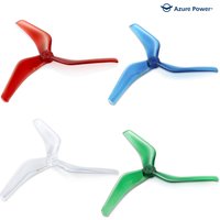 3 Pack AZURE POWER 6145 Big Smooth Props 6 Inch Propellers CW CCW 3-Blade Propeller High-grade Polycarbonate