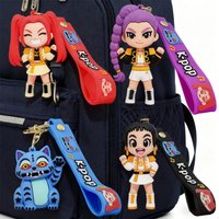 New KPOP Demon Hunters Little Tiger Keychain Pendant Cartoon Anime Monster Hunt Girl Key Ring Bag Hanging Decoration Gift