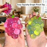 Slow Rising Elastic Grape Squishy Squeeze Fidget Toy Realistic Fruit Shaped Stress Relief Anti-Anxiety Cute Hand Relax Toy