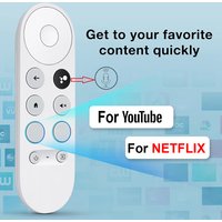 G9N9N Smart TV Remote Bluetooth-Compatible Voice Universal Remote Control Remote Controller for Google TV Chromecast 4K Snow