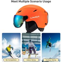 AliExpress LIXADA Integrated Ski Helmet Men Women Snowboard Helmet with Removable Visor Goggles Men Women ‘s Snowboard Wear