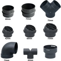 42/60/75mm Car Heater Duct Pipe Joiner Connector Heater Ducting Straight Joint Hose Tube Connector For Eberspacher or Webasto