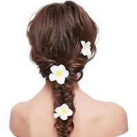 Fashion Women Plumeria Flower Hair Clips Girls Aesthetic Hairpins Egg Flower Barrette Party Bag Hair Accessories