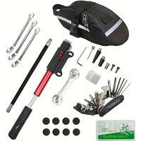 Bicycle tool set, air pump tool box, air pump tire repair combination tool, bicycle repair tool kit, glue-free tire repair combi