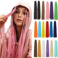 Zizi Braids Synthetic Crochet Hair Colored Box Braids Deep Wave Hair Long Senegalse Twist Braiding Hair Extensions