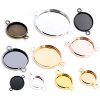 8/10/12/14/16/18/20/25mm Inner Size 7 Colors Plated High Quality Iron Material Fit 8-25mm Cabochons Pendant Tray