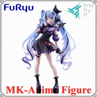 Original Genuine Model FuRyu Trio-Try-iT Hatsune Miku 19cm Snow Miku x Kuromi Anime Figures Action Figure Model Gift Figurine