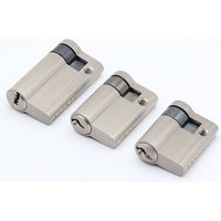 Half cut lock core, single-sided key to open brass interior door, garage storage room door lock, irreversible 30/10