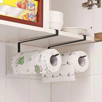 1PC, hanging tissue holder, punch-free hanging rack, cabinet lazy roll paper holder, plastic wrap wiping cloth holder