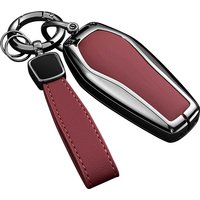 Car Zinc Alloy Leather Key Case Cover For BYD Song Plus Atto Han EV Tang DM Qin Seal Dolphin Key Bag Pouch Wallet Organizer