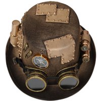 Steampunk Hats, Jazz Hat Denim Hat Decorative Headgear Unisex Performance Hat for Club Punk Cosplay Theme Party Wedding