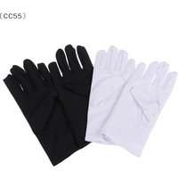 〔CC55〕1 Pair Solid Gloves Rituals Play White Gloves Black Spandex Gloves High-Elasticity Sun Protection