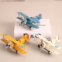 1pc, Retro Iron Retro Aircraft Model Collection Crafts Aircraft Decorations Living Room Micro Metal Aircraft Models Home Decorat