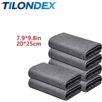 1/5PCS Mini Size 20x25cm Thickened Magic Waterless Microfiber Cleaning Cloth for Car Streak-Free Glass Surface Wipes