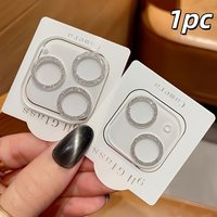 1PC Glitter Diamond Camera Lens Protector For iPhone 17 16 15 14 13 12 11 Pro Max Tempered Glass Anti-Scratch Anti-Glare Lens