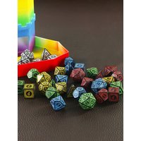 7pcs/set DND Dice Acrylic Polyhedral Dice for DND RPG COC Board Game Accesories