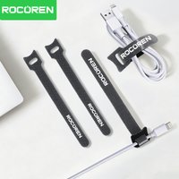 Rocoren 40Pcs Cable Organizer Wire Winder Cable Management Protector for iPhone Mouse Earphone Cable Ties Holder Cord Protection