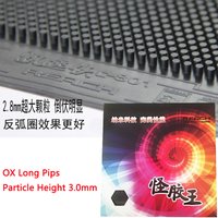 Long Pimples German REACH Table Tennis Rubber Red/Black OX 3.0mm Height Big Particles Table Tennis Rubber Sheet Strong Rotation