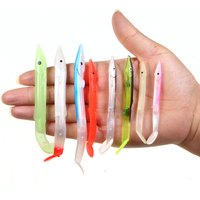 10PCS 7cm 8.5cm 11.6cm Sand Eel Lure Bait Soft Plastic Fish Lure for Sabiki Rig Making Saltwater Fishing Accesories