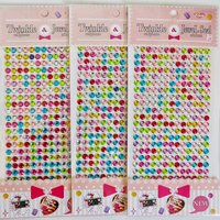 Colorful Acrylic Diamond Stickers | Reusable 3D Crystal Semi-Circular Shiny Rainbow Gemstone Chain, Deep Purple, Multicolor, Pink, Black | Suitable for Nail Art, Scrapbooking, Metal Crafts, Phone