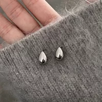 925 Sterling Silver Jewelry Simple Waterdrop Stud Earrings for Women Wedding Party Jewelry For Girls Friend Gift