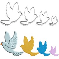 Four Specifications Cartoon Flying Animals,Peace Dove,Plastic Molds,Biscuit Cake Decorating Pastry Fondant Cookie Cutter Tools
