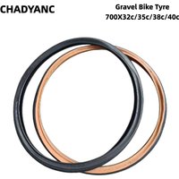 CHAOYANG 700inches Gravel Bike Tyre, Cross country Road Bicycle Brown edge Tire, 700X32C/35C/38C/40C Retro Outer tyre