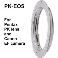 PK-EOS For Pentax PK K mount Lens - Canon EOS EF Mount Adapter Ring PK-EF K-EF for Canon 5D 5D2 5D3 5D4 6D 6D2 90D etc.