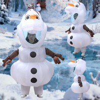 Anime Snowman Inflatable Costume Adult Cartoon Snow Baby Doll Set Mask Party Performance Costume Festival Dress Up