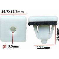 20Pcs For 12.1mm Hole OE: 87758-37000 Car Splash Guard Trim Clips Plastic Auto Rivet Retainer Fasteners Clip K36
