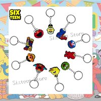 Sesames Streets Anime Party Favor Supplies Fashion Kawaii Keychains Pendant Birthday Christmas Favor Party Gift Bag