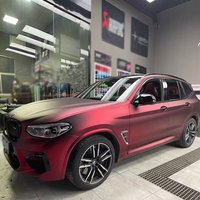 Wrapmaster PET Satin Chrome Romance Red Vehicle Wraps Car Vinyl Wrapping Film