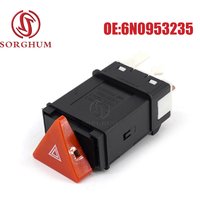 SORGHUM Flash Emergency Light Warning Hazard Light Switch 6N0953235 For Volkswagen VW Transporter Polo Classic Lupo 6N0953235B