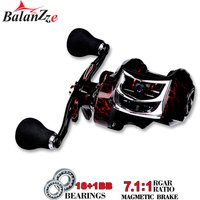 Balanzze-Bait Casting Fishing Reel, 18 + 1 BB Baitcasting Reel, 7.1:1 Rgar Ratio, High Speed Spool Fishing Reel for Sea Fishing