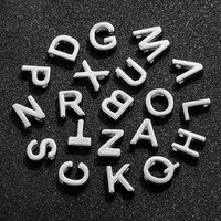 10pcs Simple Stainless Steel 26 Letter Necklace Pendant Fashion Charm DIY Jewelry Accessories Manufacturer Direct Sales
