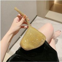 Soft Rhinestone Night Bag Diamond Day Bag Zipper Pocket Wallet with Black Gold Silver Bags