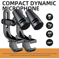 Drum Microphone 604 Tom Snare Cardioid Instrument Wired With Clip Arm Mount for Professional Recording