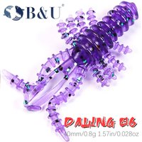 B&U Crazy Craws Lures 40mm/20pcs Soft Lure Fishing Lures shrimp Lobster Soft Plastic Lure Fishing Lures