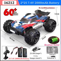 MJX Hyper Go 16212 16213 16218 1/16 4WD RC Car 60KM/H Brushless RC Racing Car 2.4G Remote Control Cars Off-Road Truck Toys image 4