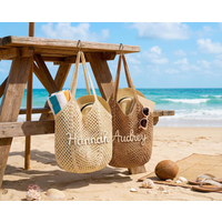 Personalized Crochet Beach Bag Summer Beach Tote Bridesmaid Gift Bag Bachelorette Trip Gift Handmade Eco-Friendly Bag