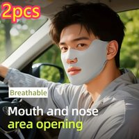 AliExpress NONE 2pcs Breathable Full Face Sun Protection Mask,Open Nose & Mouth Design Lightweight Cooling Face Cover for Driving Outdoor Sports