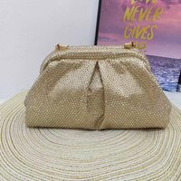 Spring Hot Sale Of The Season Women's Folded Dumpling Bag Woven Pattern Single Shoulder Crossbody Bag Silk Material Made in Chin