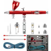 Joystar 0.2mm/0.3mm/0.5mm Dual Action Airbrush Kit Spray Paint Gun Kit Complete Set for General-Purpose Art